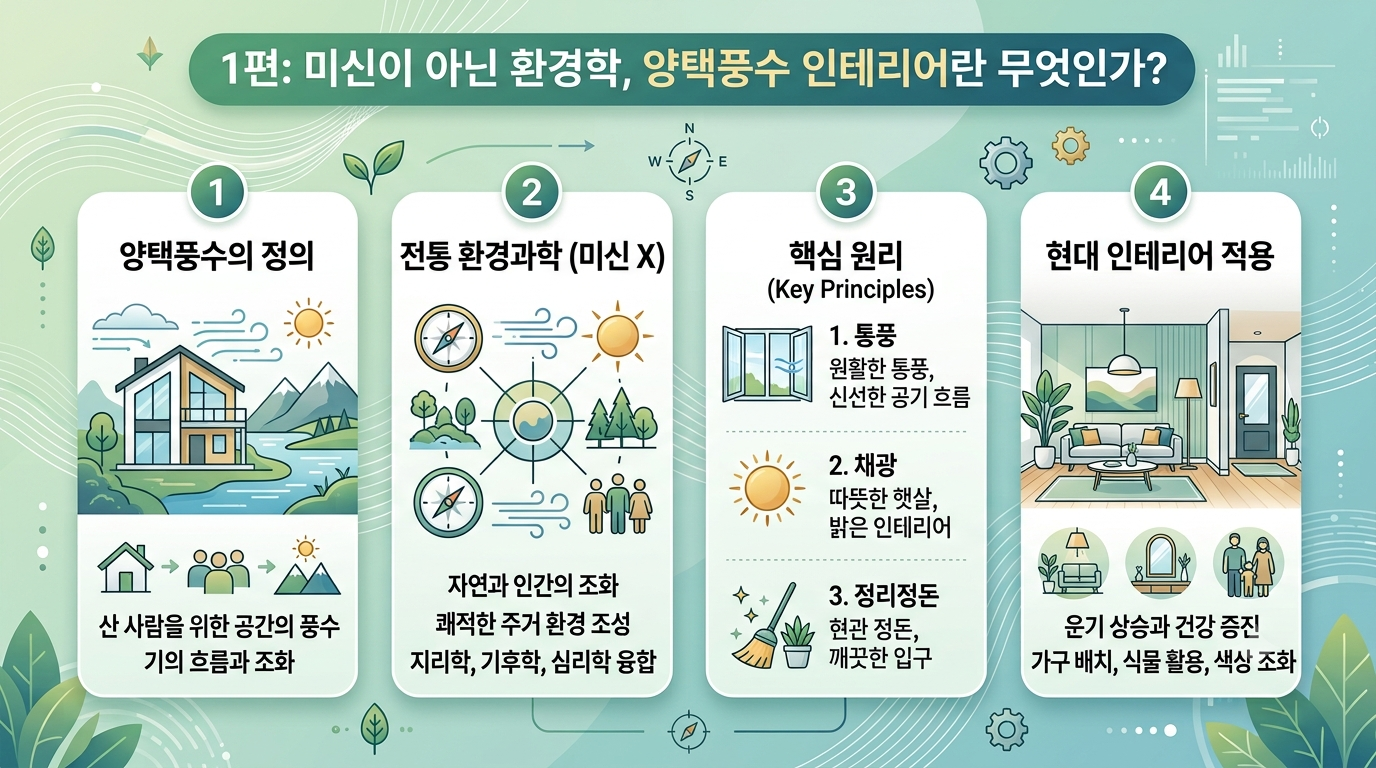 [양택풍수 공간테라피 1편] 사람을 살리는 개운(開運)의 철학, 미신이 아닌 환경학
