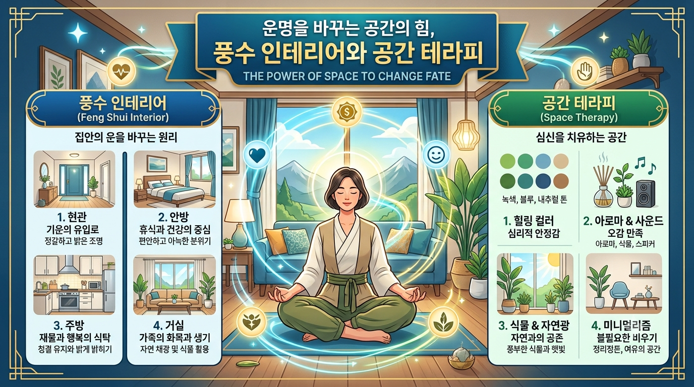 운명을 바꾸는 공간의 힘, 풍수 인테리어와 공간 테라피